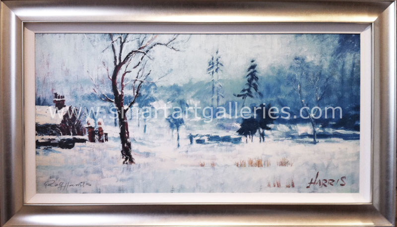 Rolf Harris - Snow on marshy ground canvasW