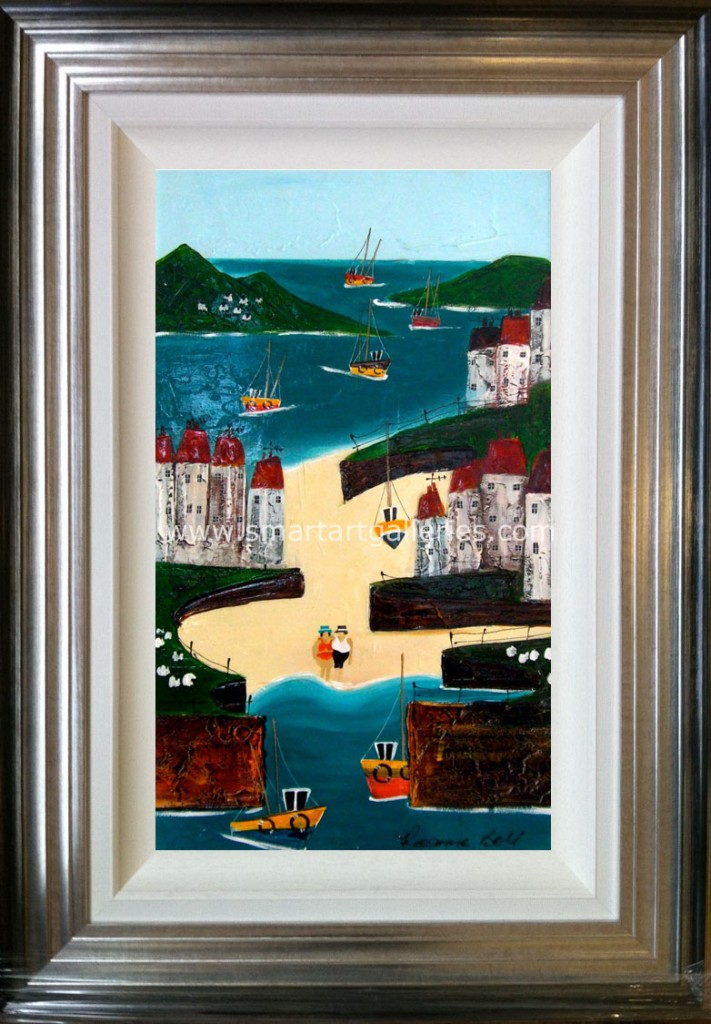 Rozanne Bell - Going down the beach framedW